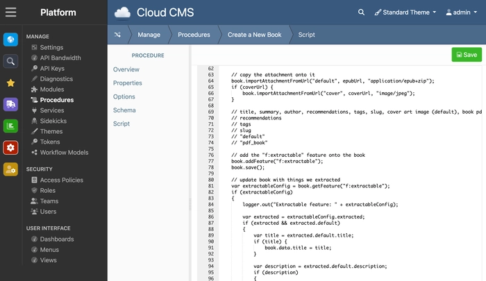 Server-side procedures automate complex tasks and reduce error